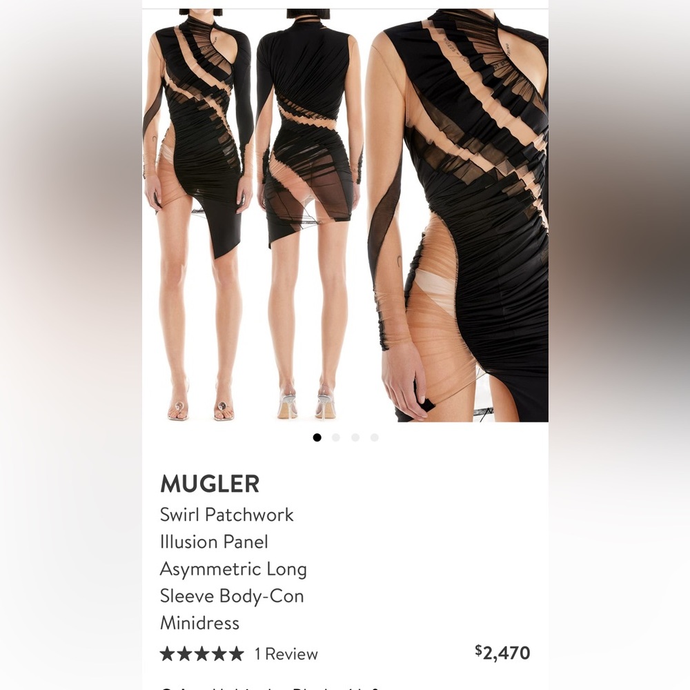 Mugler Swirl Dress